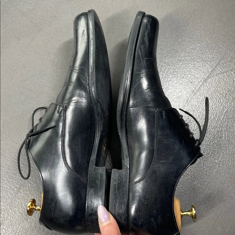 Dolce & Gabbana Mens Black Leather Lace-Up Oxfords Dress Shoes Size 6.5